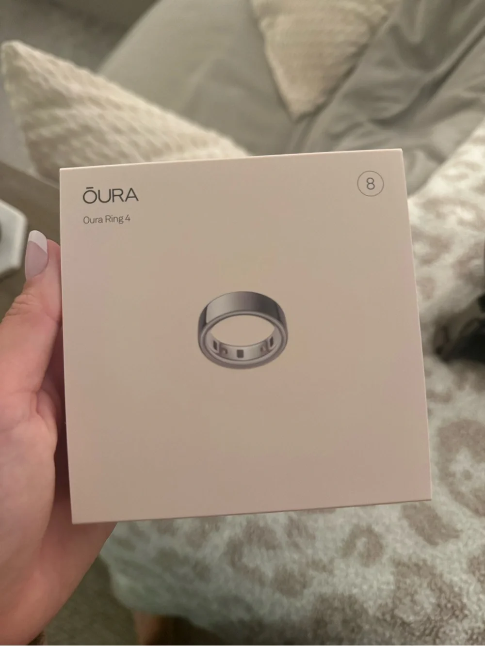 Brand New Ōura Ring 4 - Silver Smart Ring (Size 8) Unopened